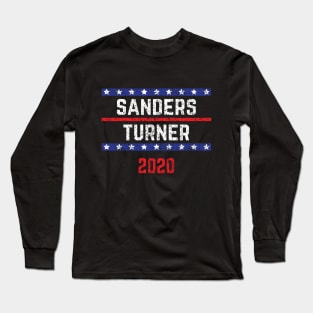 Bernie Sanders 2020 and Nina Turner on the One Ticket Vintage Distressed Long Sleeve T-Shirt